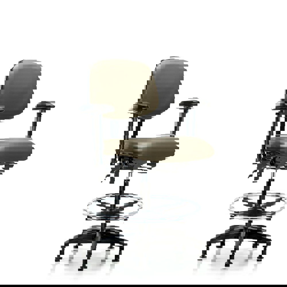 Task Chair: Vinyl, Taupe