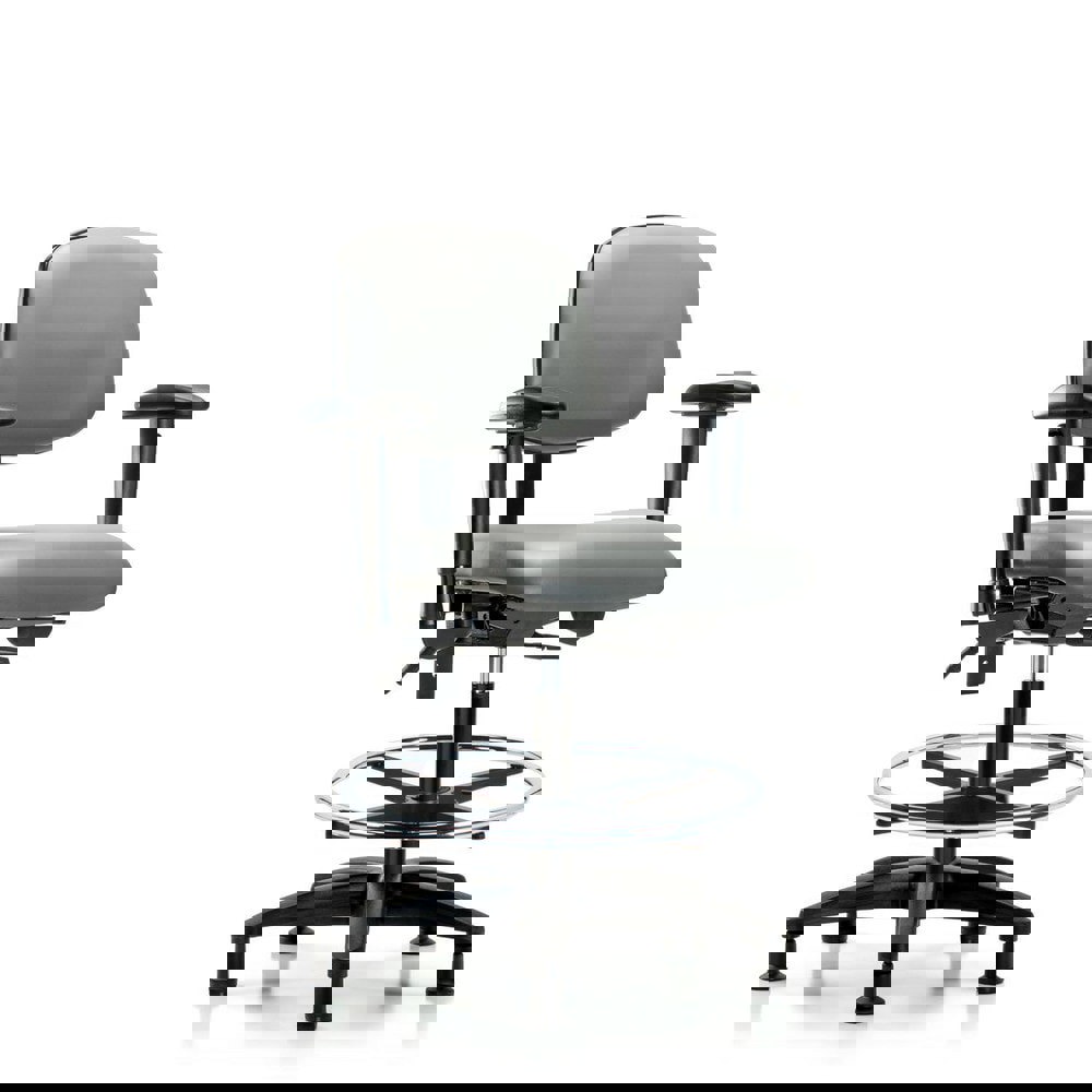 Task Chair: Vinyl, Sterling