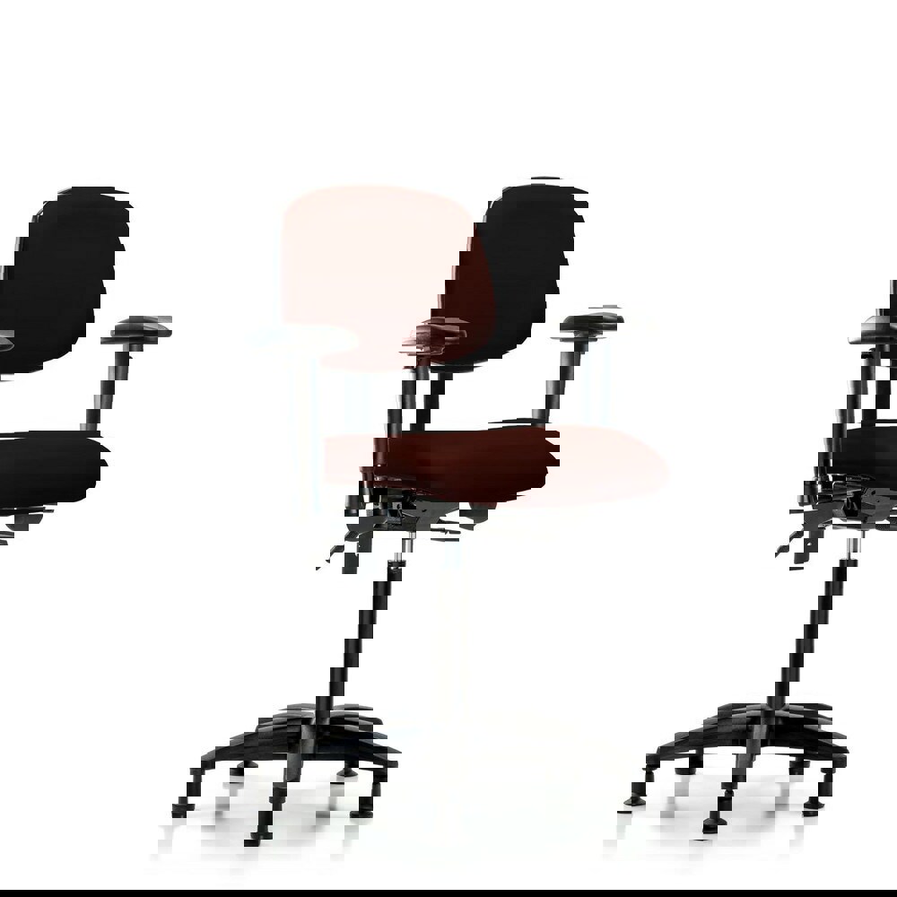 Task Chair: Vinyl, Burgundy