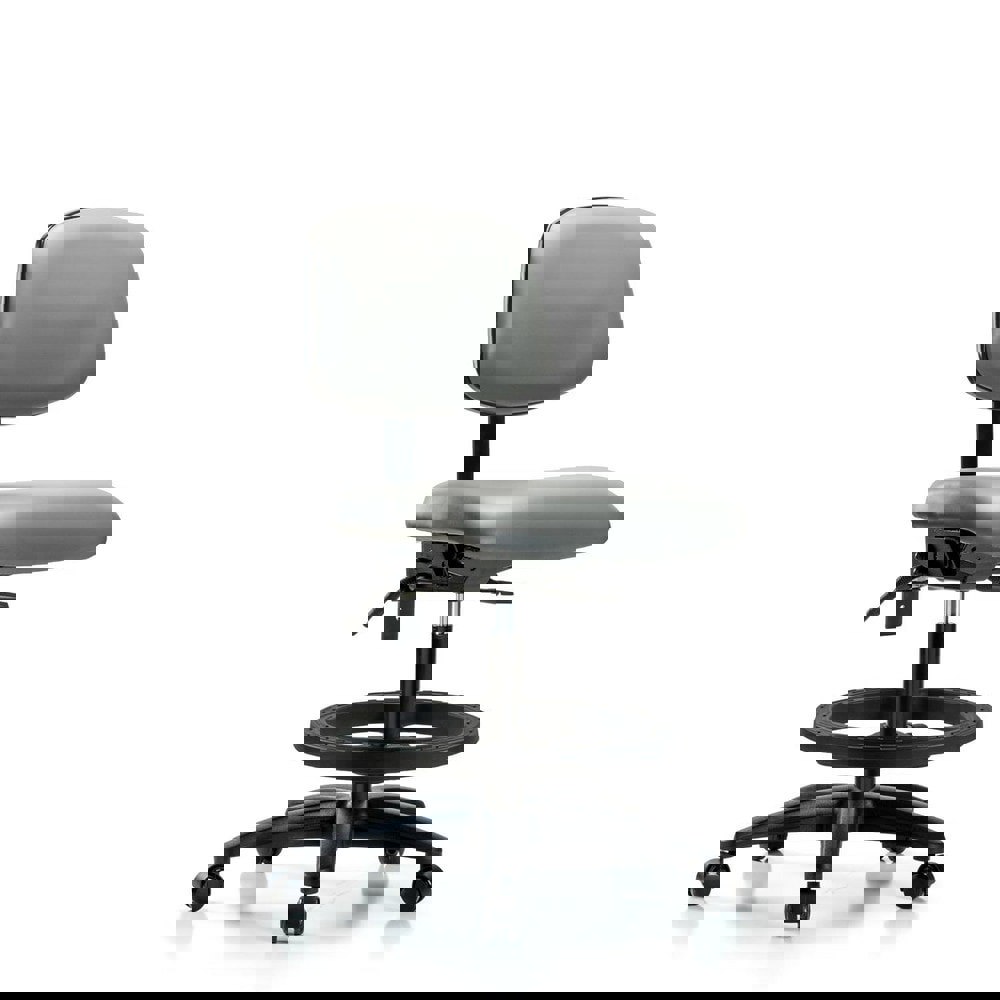 Task Chair: Vinyl, Sterling