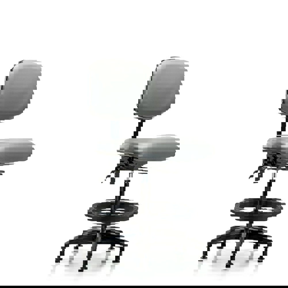 Task Chair: Vinyl, Sterling