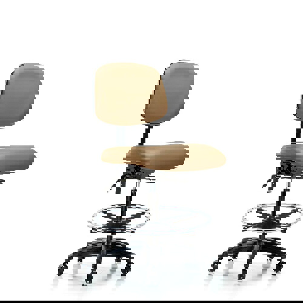 Task Chair: Vinyl, Taupe