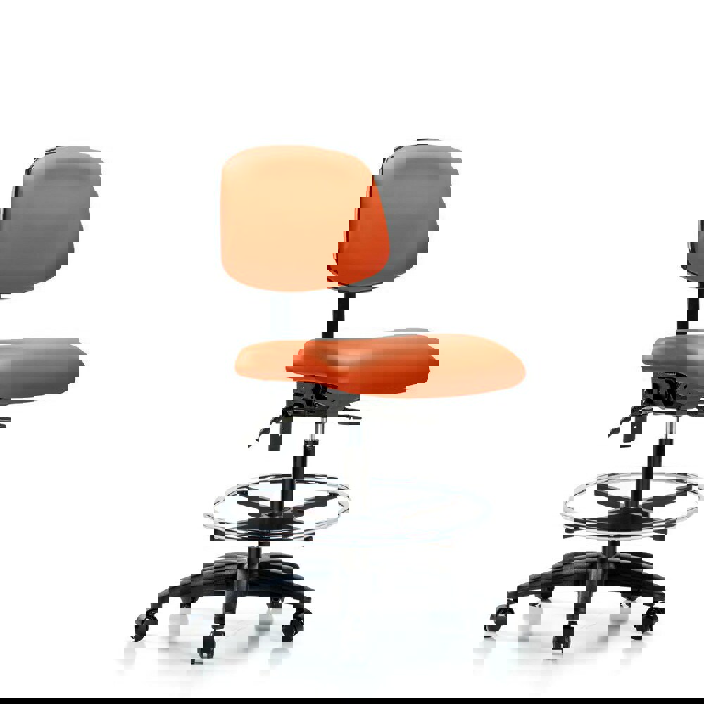 Task Chair: Vinyl, Orange Kist