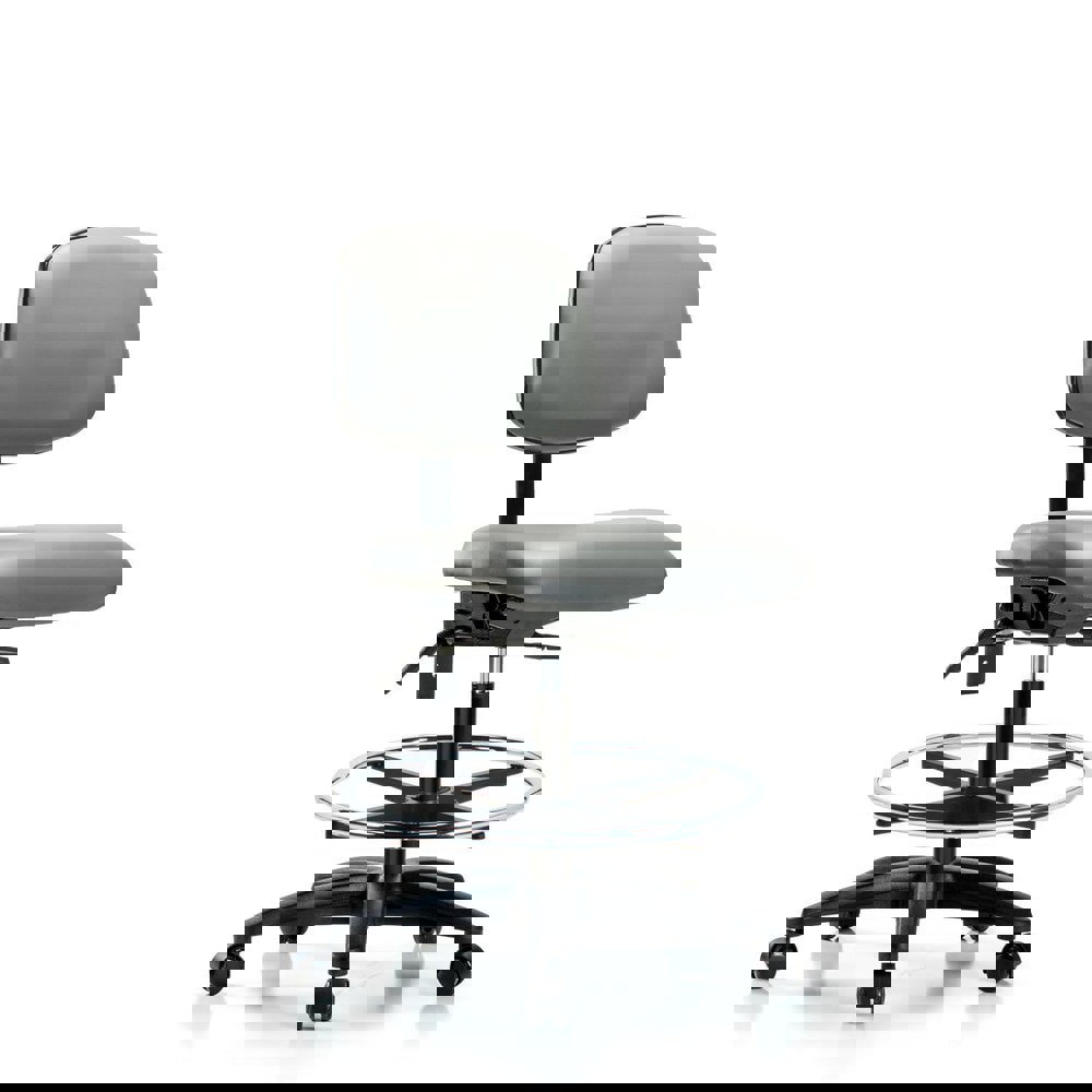 Task Chair: Vinyl, Sterling