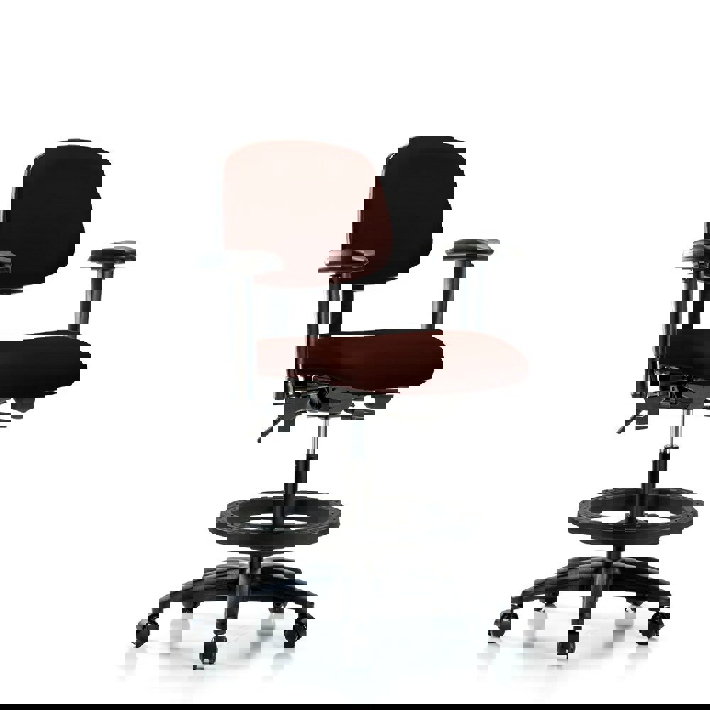 Task Chair: Vinyl, Burgundy