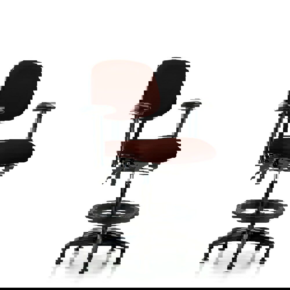 Task Chair: Vinyl, Burgundy