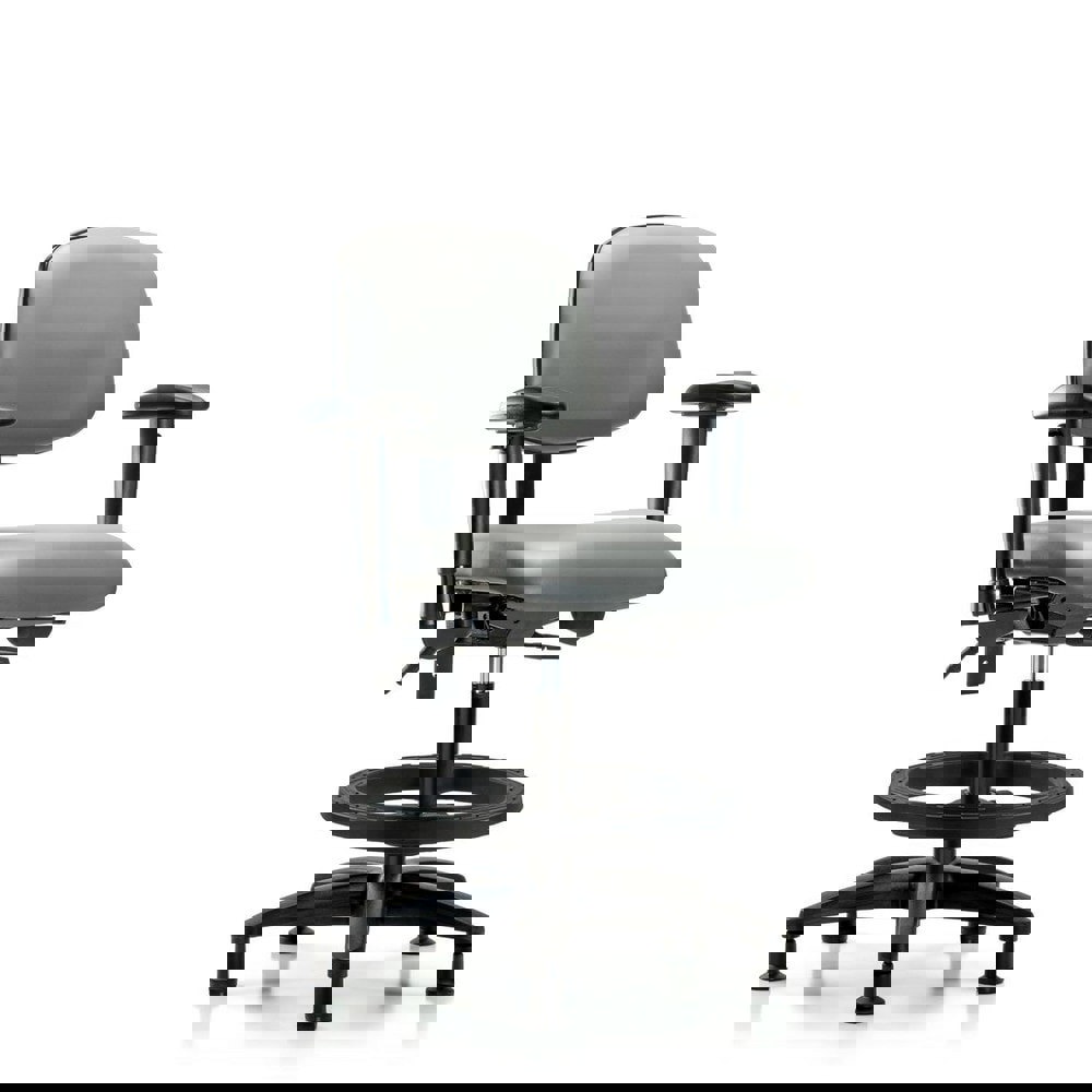 Task Chair: Vinyl, Sterling