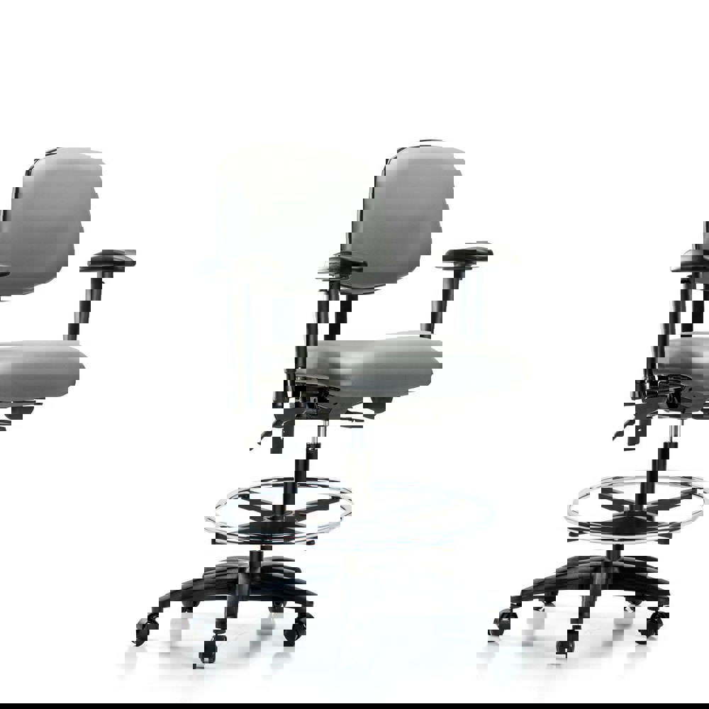 Task Chair: Vinyl, Sterling