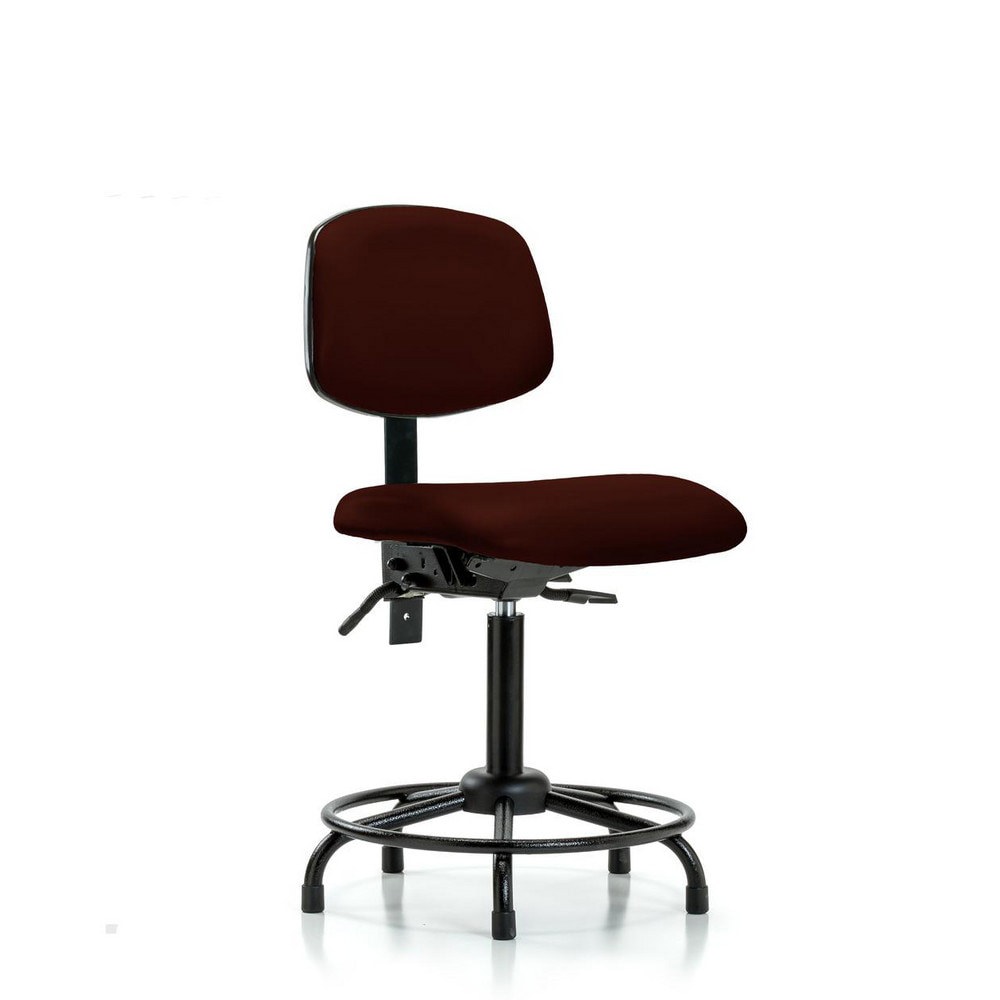 Task Chair: Vinyl, Burgundy