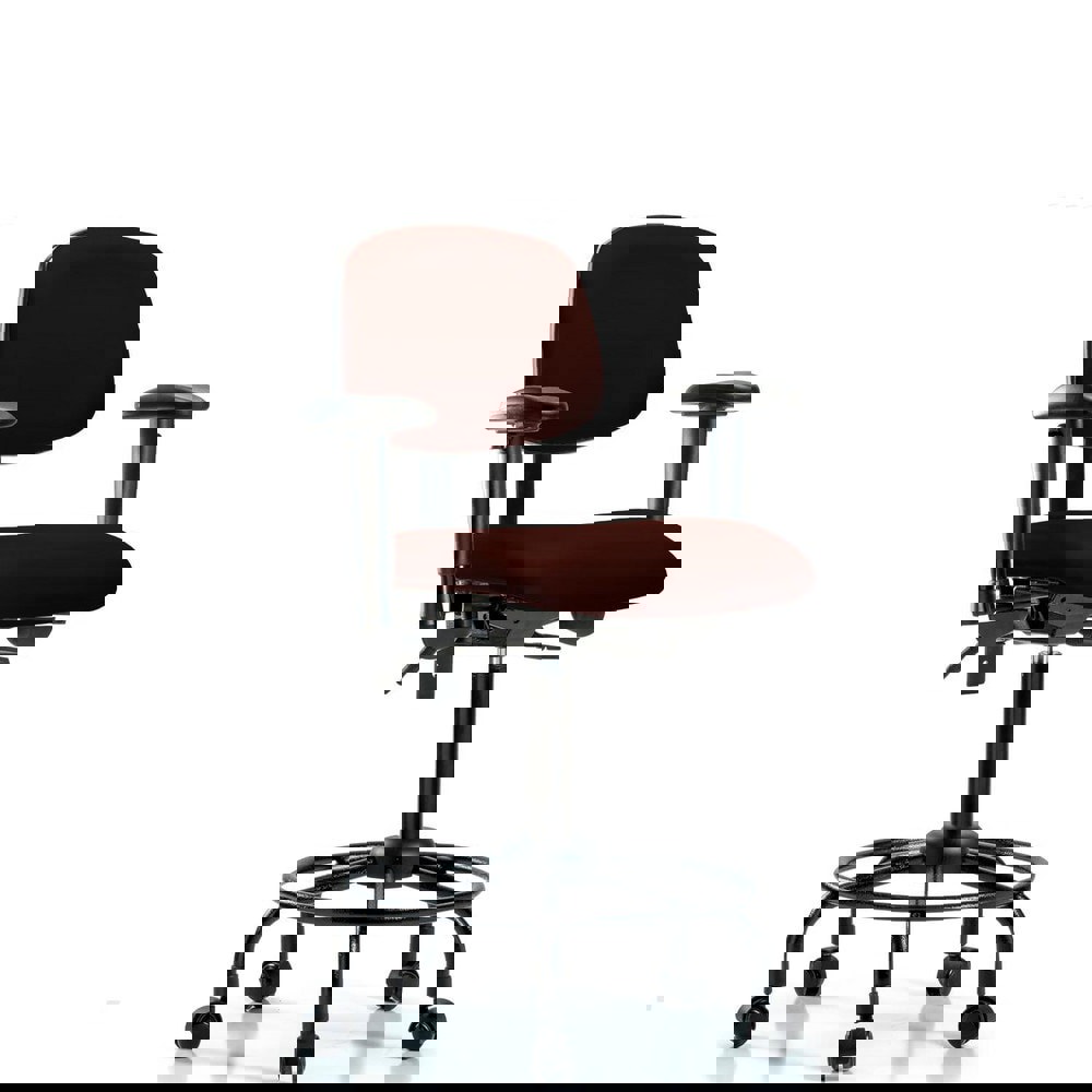 Task Chair: Vinyl, Burgundy