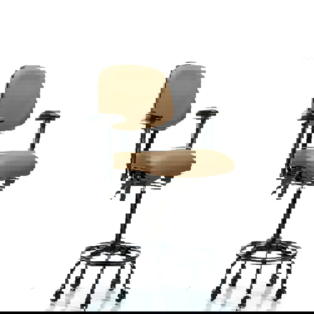 Task Chair: Vinyl, Taupe