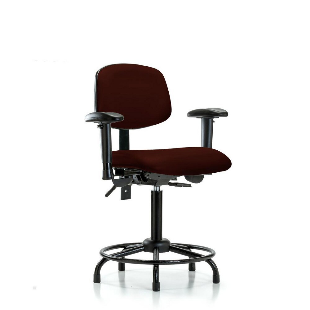 Task Chair: Vinyl, Burgundy