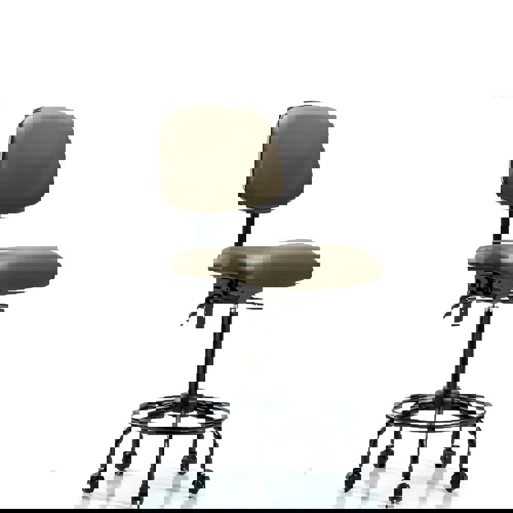 Task Chair: Vinyl, Taupe