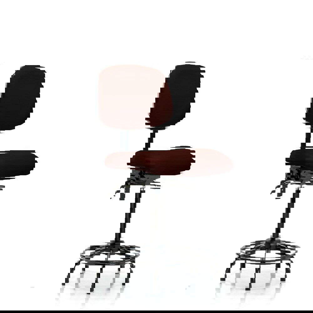 Task Chair: Vinyl, Burgundy