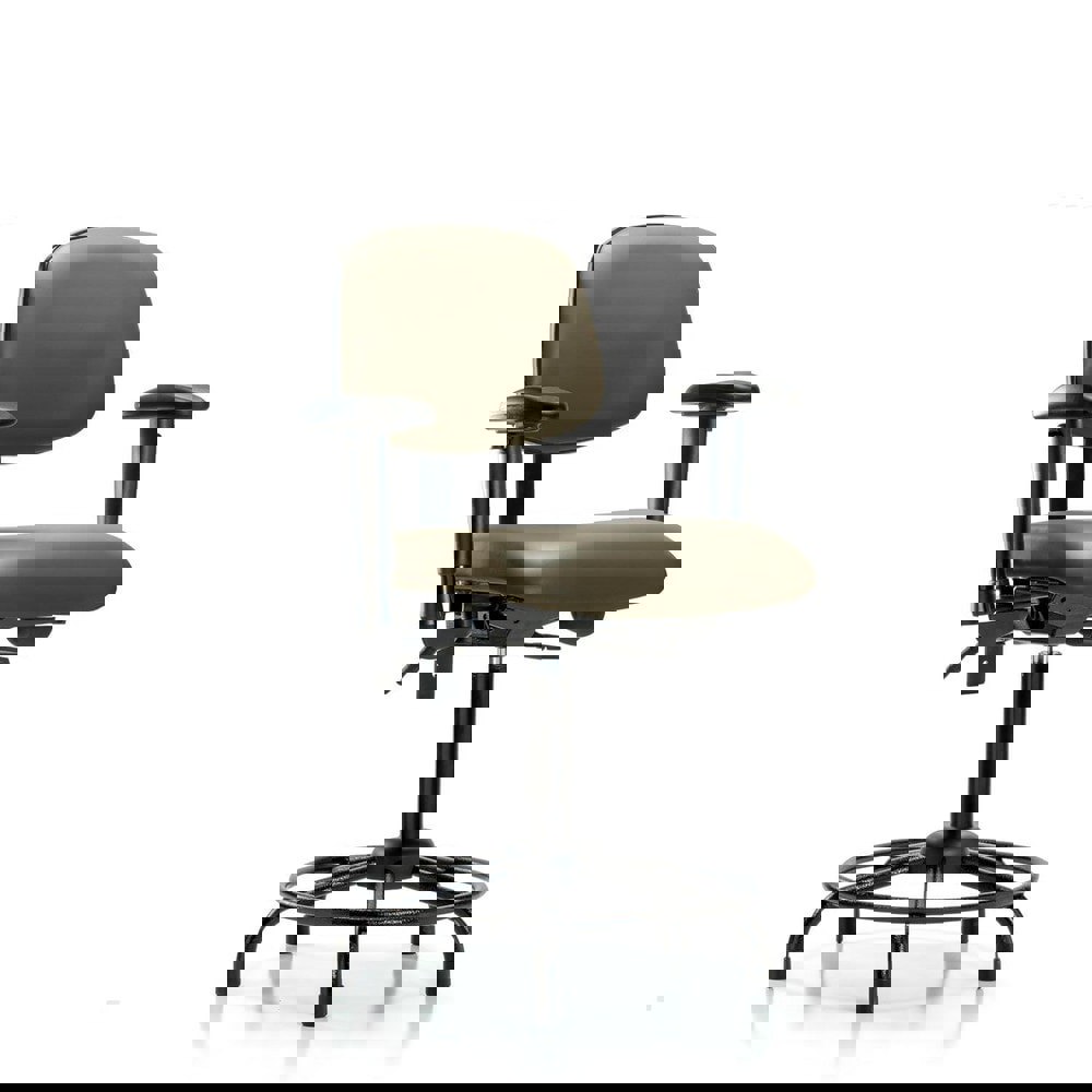 Task Chair: Vinyl, Taupe