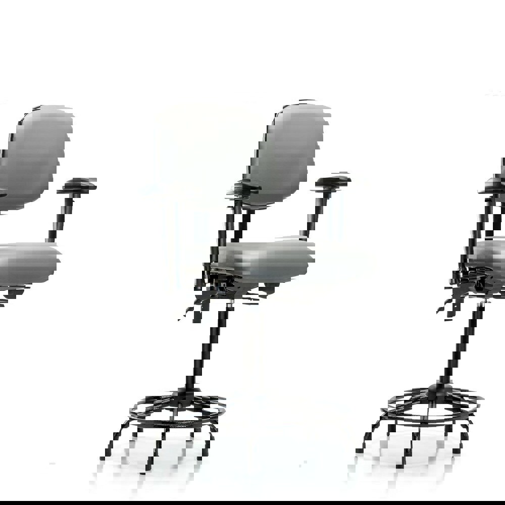 Task Chair: Vinyl, Sterling