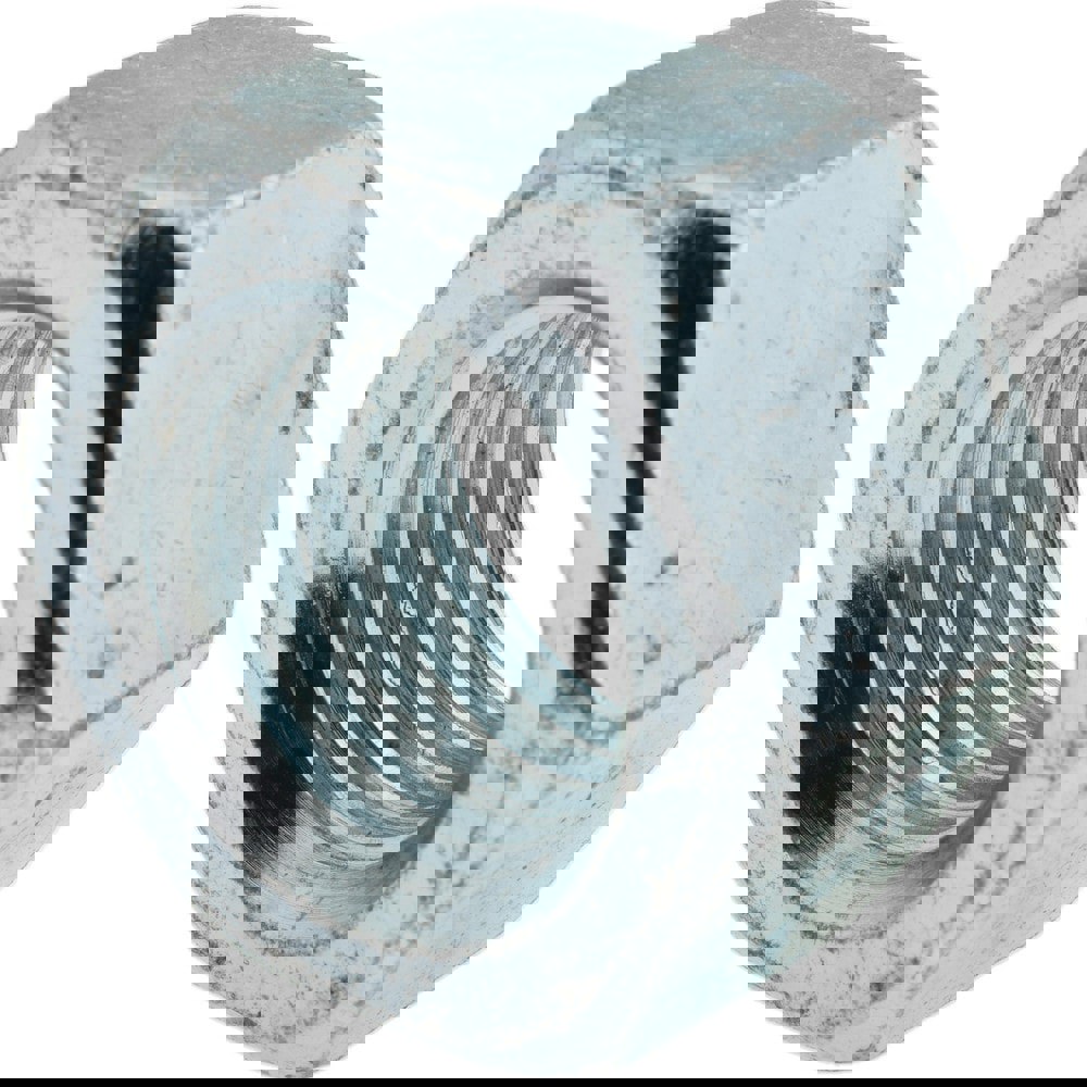 Hex Nut: 1-8, Grade 5 Steel, Zinc Finish