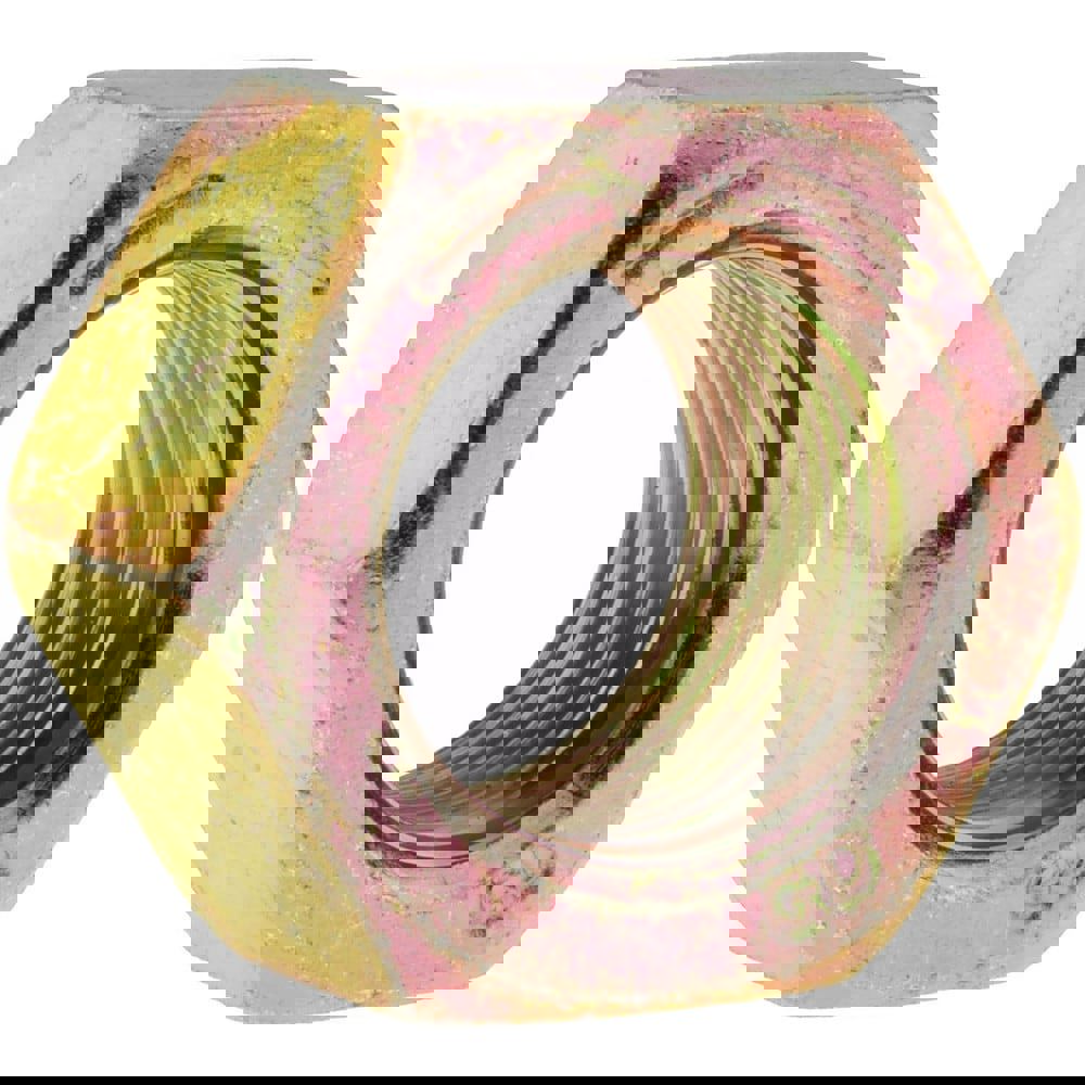 Hex Nut: 1-14, SAE J995 Grade 8 Steel, Zinc Yellow Dichromate Finish