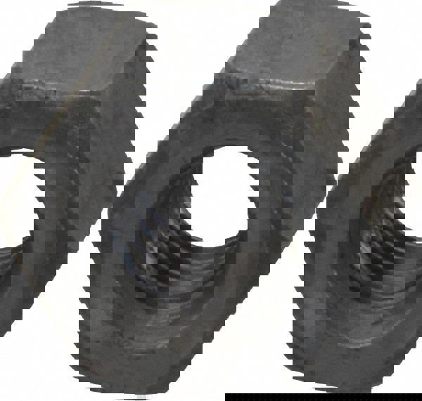 Heavy Hex Nut: 7/16-14, Grade 2 Steel, Bright/Uncoated Finish