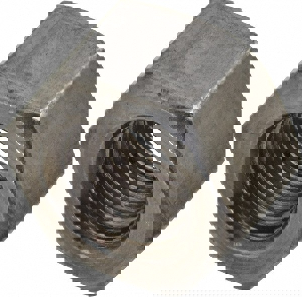 Heavy Hex Nut: 7/8-9, Grade 2 Steel, Bright/Uncoated Finish