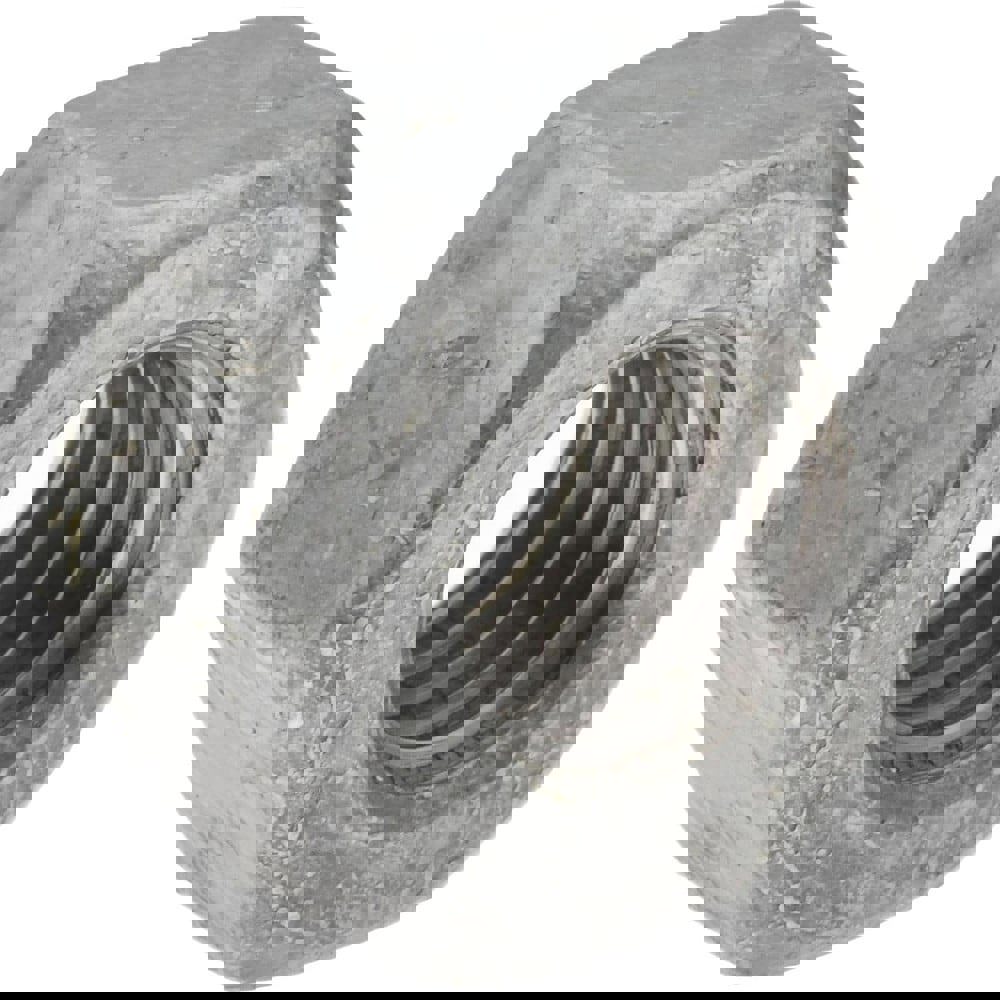 Heavy Hex Nut: 1/2-13, Grade 2 Steel, Hot-Dipped Galvanized Finish