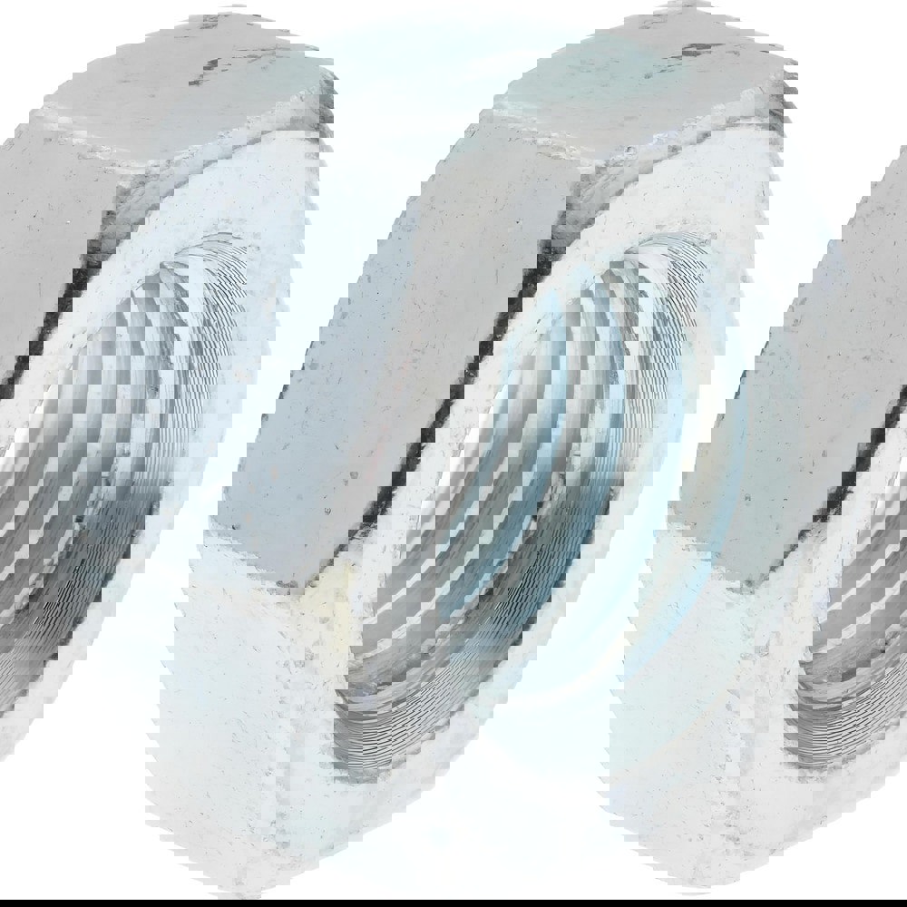 Hex Nut: 1/2-13, Grade 2 Steel, Zinc Finish