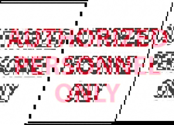 Security & Admittance Sign: Rectangle, 