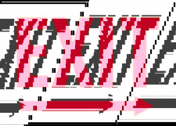 Exit, Plastic Exit Sign