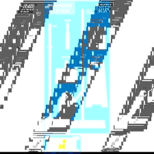 Peg Boards; Board Type: Shadow Board ; Material: Aluminum ; Color: Blue; White