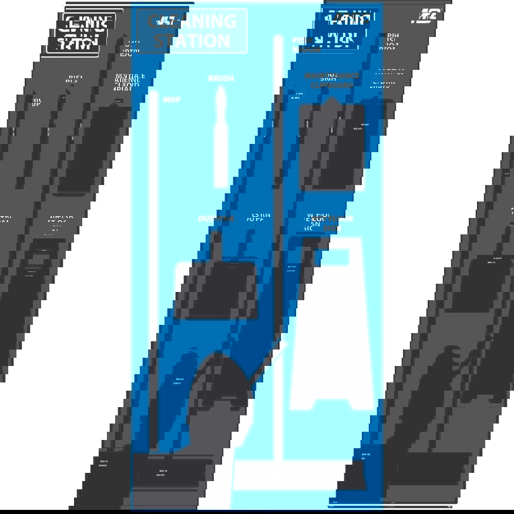 Peg Boards; Board Type: Shadow Board ; Material: Aluminum ; Color: Black; Blue