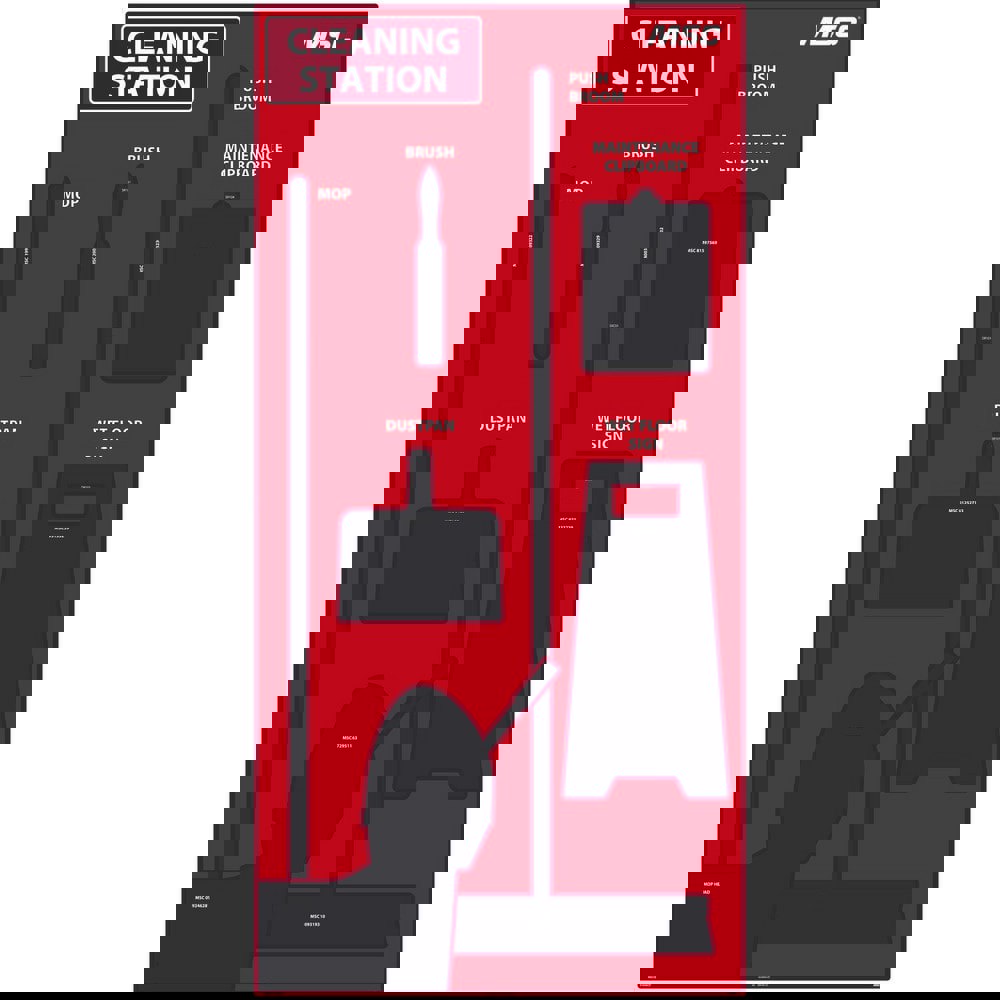 Peg Boards; Board Type: Shadow Board ; Material: Aluminum Composite Panel ; Color: Black; Red