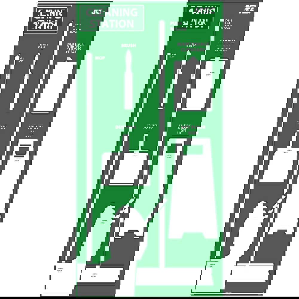 Peg Boards; Board Type: Shadow Board ; Material: Aluminum ; Color: White; Green