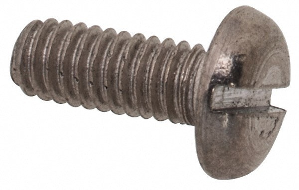 Machine Screw: M2.5x0.45 x 6.00 mm Length Under Head, Pan Head, Slotted