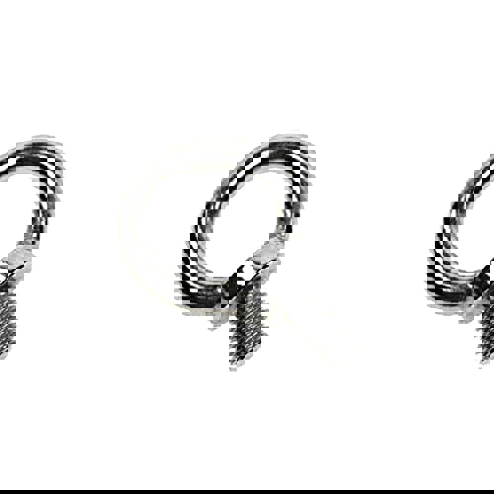 Fixed Lifting Eye Bolt: Without Shoulder, 2,100 lb Capacity, 1/2 Thread, Grade 316 Stainless Steel