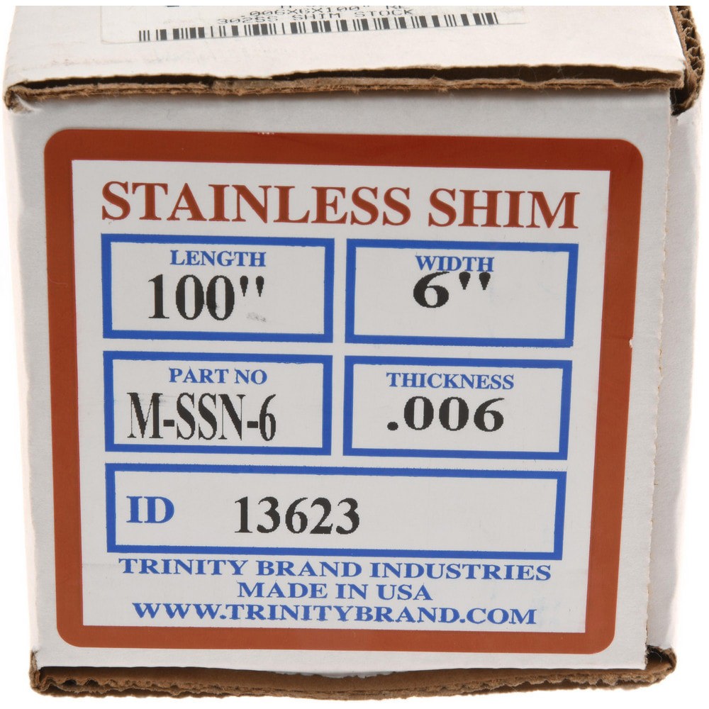 Shim Stock: 0.006'' Thick, 100'' Long, 6