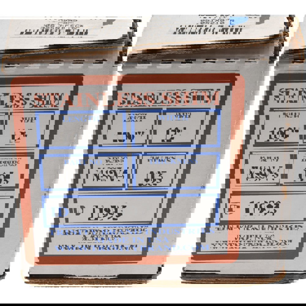 Shim Stock: 0.005'' Thick, 100'' Long, 12