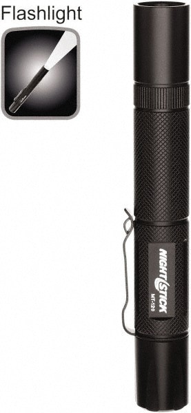 Handheld Flashlight: LED, 140 Lumens, 1.5 hr Max Run Time, AA Battery