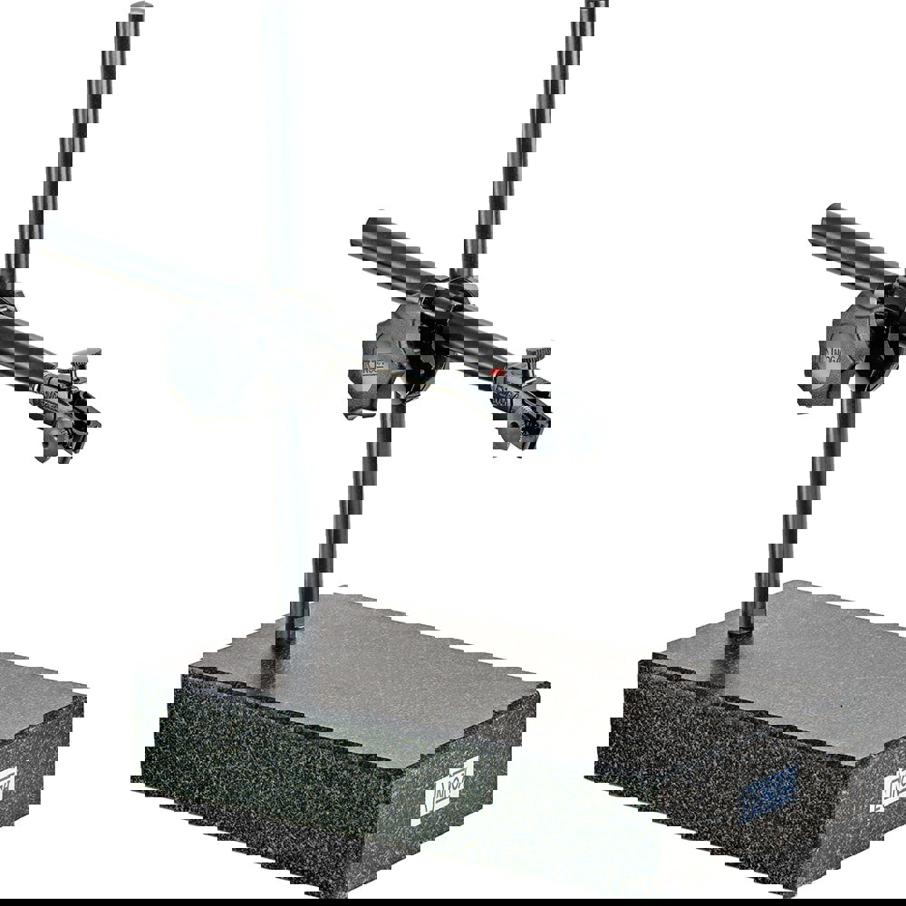 Indicator Transfer & Comparator Gage Stands; Type: Granite Base Stand; Fine Adjustment: Yes; Includes: Holder; Includes Anvil: No; Includes Dial Indicator: No; Includes Holder: Yes; Material: Granite; Overall Height (Decimal Inch): 1.97; Base Length (mm):