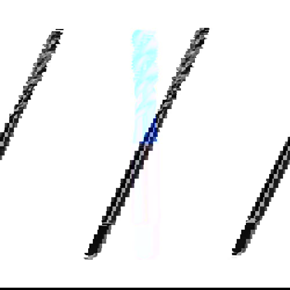 Spiral Flute Tap: 3/8-24 UNF, 3 Flutes, Modified Bottoming, 3B Class of Fit, High Speed Steel, TIN Coated