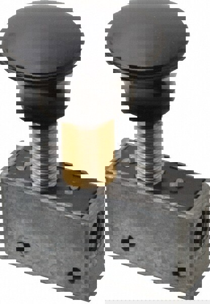 Mechanically Operated Valve: 3-Way Pilot, Palm Actuator, 1/8