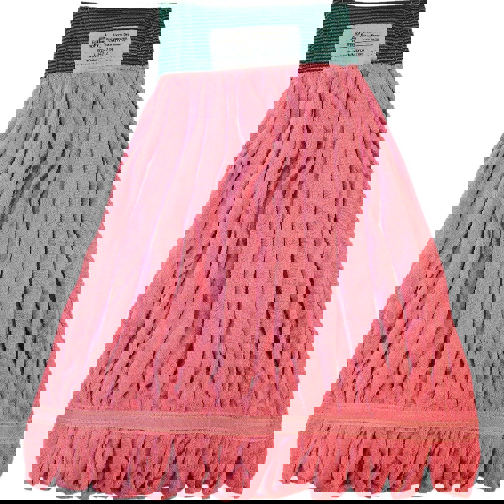 EchoFiber Wet Mop, Microfiber, Looped Construction, Red Color, Medium Size
