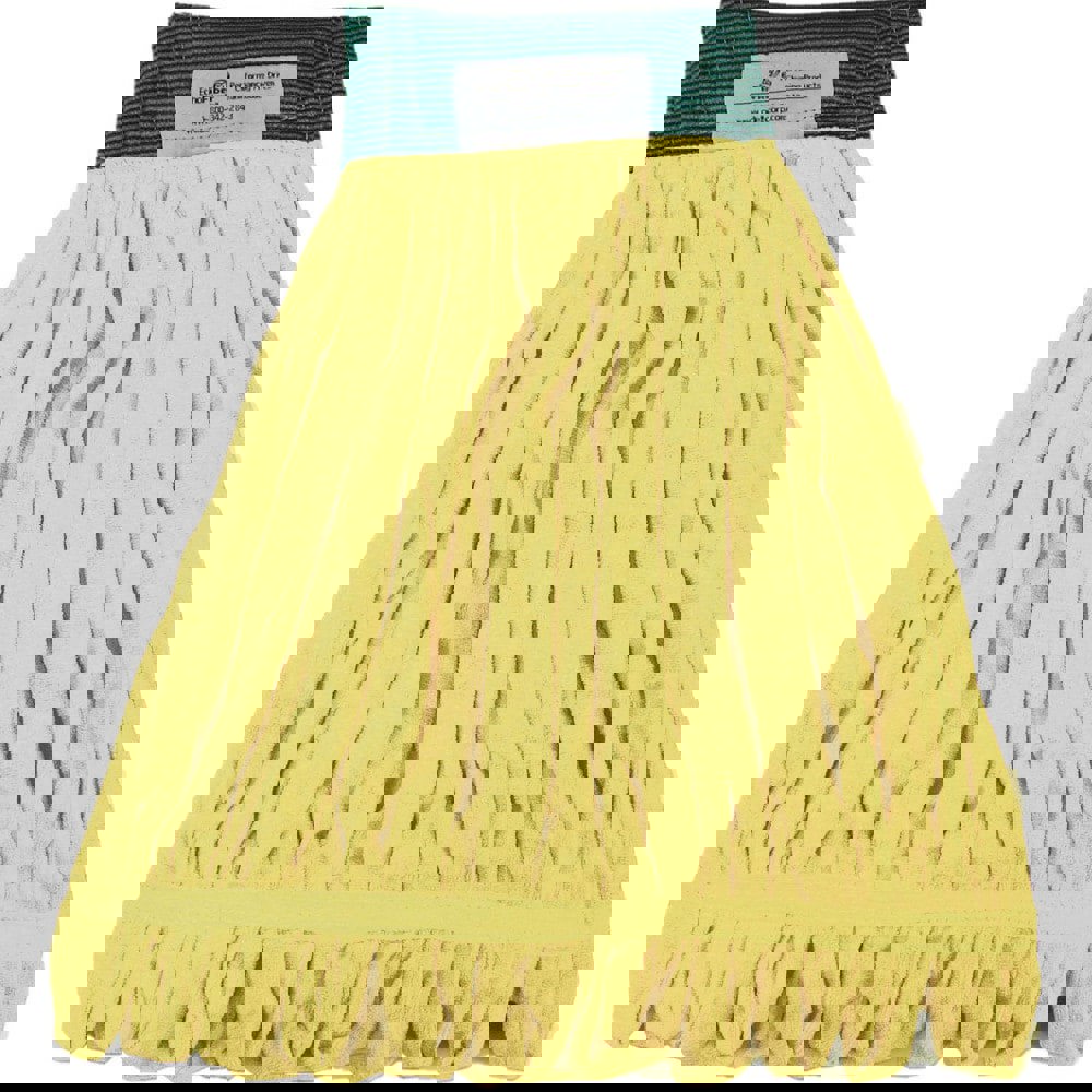 EchoFiber Wet Mop, Microfiber, Looped Construction, Yellow Color, Medium Size