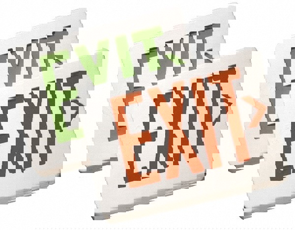 1 Face, 2 Watt, White, Polycarbonate, LED, Illuminated Exit Sign