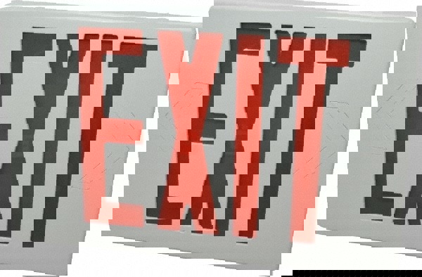 1 Face, 2 Watt, White, Polycarbonate, LED, Illuminated Exit Sign