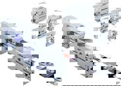 Double Acting Rodless Slide Air Cylinder: 16 mm Bore, 50 mm Stroke, M5 x 0.8 Port, M5 x 0.80 Port