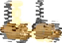 1/8 Outlet Thread, 1/8 Inlet Thread, Brass, Straight Valve, Oil Reservoir Needle Valve