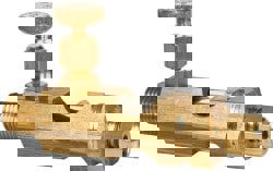 1/4 Outlet Thread, 1/4 Inlet Thread, Brass, Straight Valve, Oil Reservoir Needle Valve