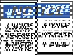 Security & Admittance Sign: Rectangle, 