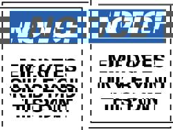 Security & Admittance Sign: Rectangle, 