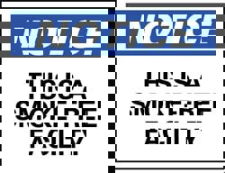 Accident Prevention Sign: Rectangle, 